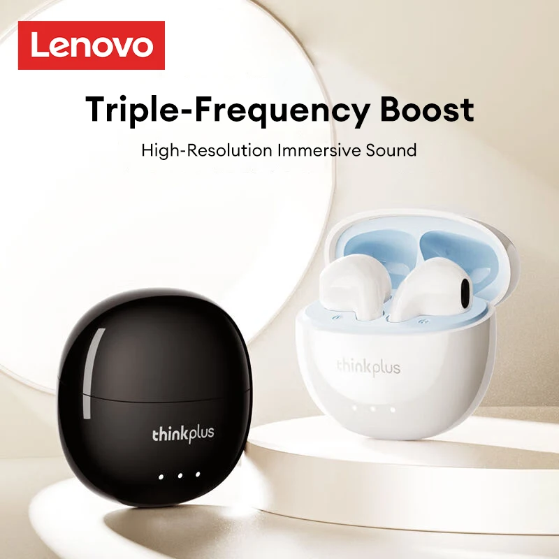 New Lenovo LP2 Pro TWS Bluetooth V5.4 Earphones Deep Bass Surround Sound Headphones Built-in-mics For HD Call Workout Earbuds