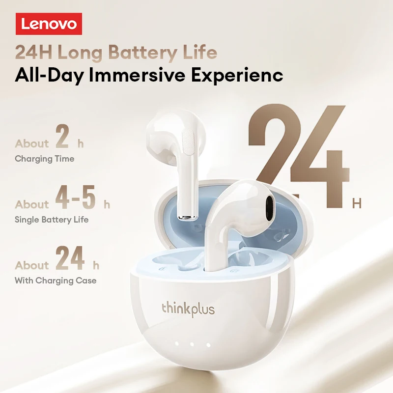 New Lenovo LP2 Pro TWS Bluetooth V5.4 Earphones Deep Bass Surround Sound Headphones Built-in-mics For HD Call Workout Earbuds - Image 3