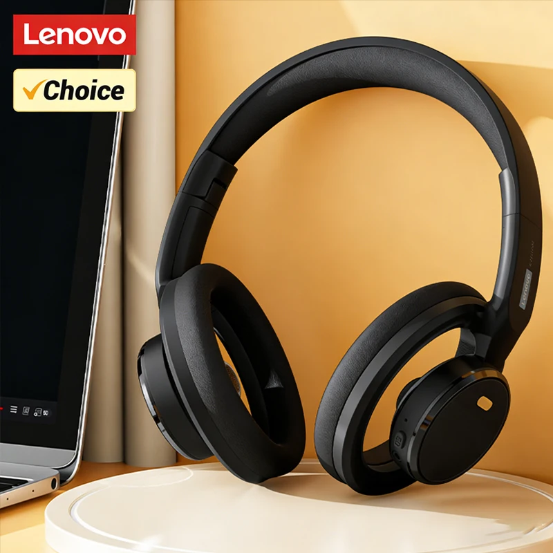 🎧Choice Lenovo Gaming Headset Wireless Bluetooth 6.0 Earphones Foldable Sport Over Ear Headphone with HD Mic Gifts LS116